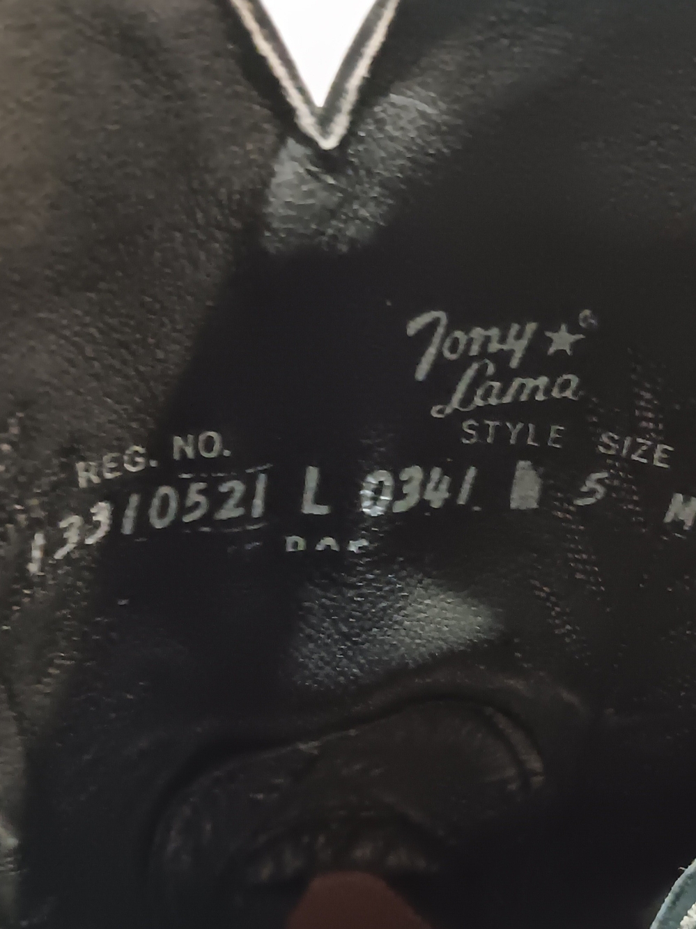 Tony Lama Black Leather Cowgirl Heeled Boots - Picture 7 of 7